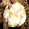 Men's Casual 1/5 Zip Stand Collar Sweatshirt Printed Pullover for Everyday Wear