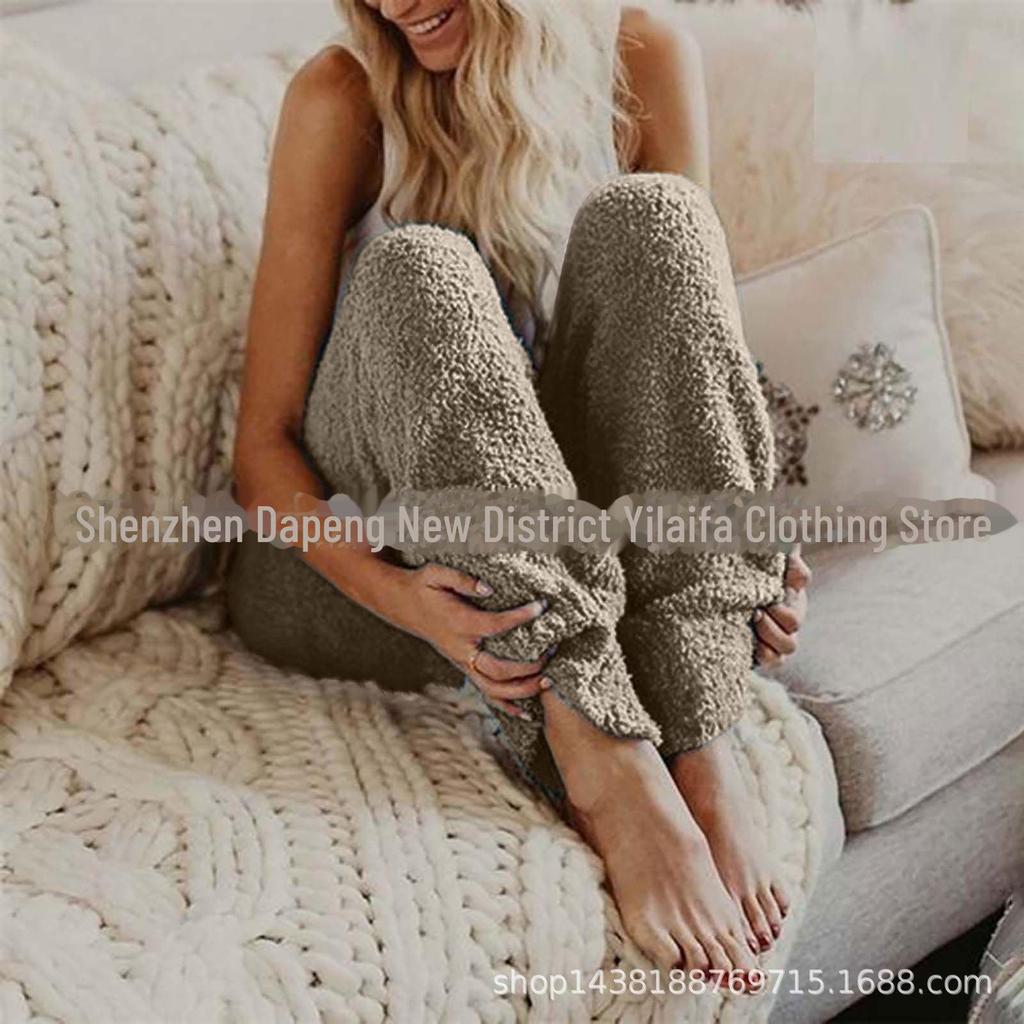 2023 Women's Spring Loose Solid Color Plush Pants