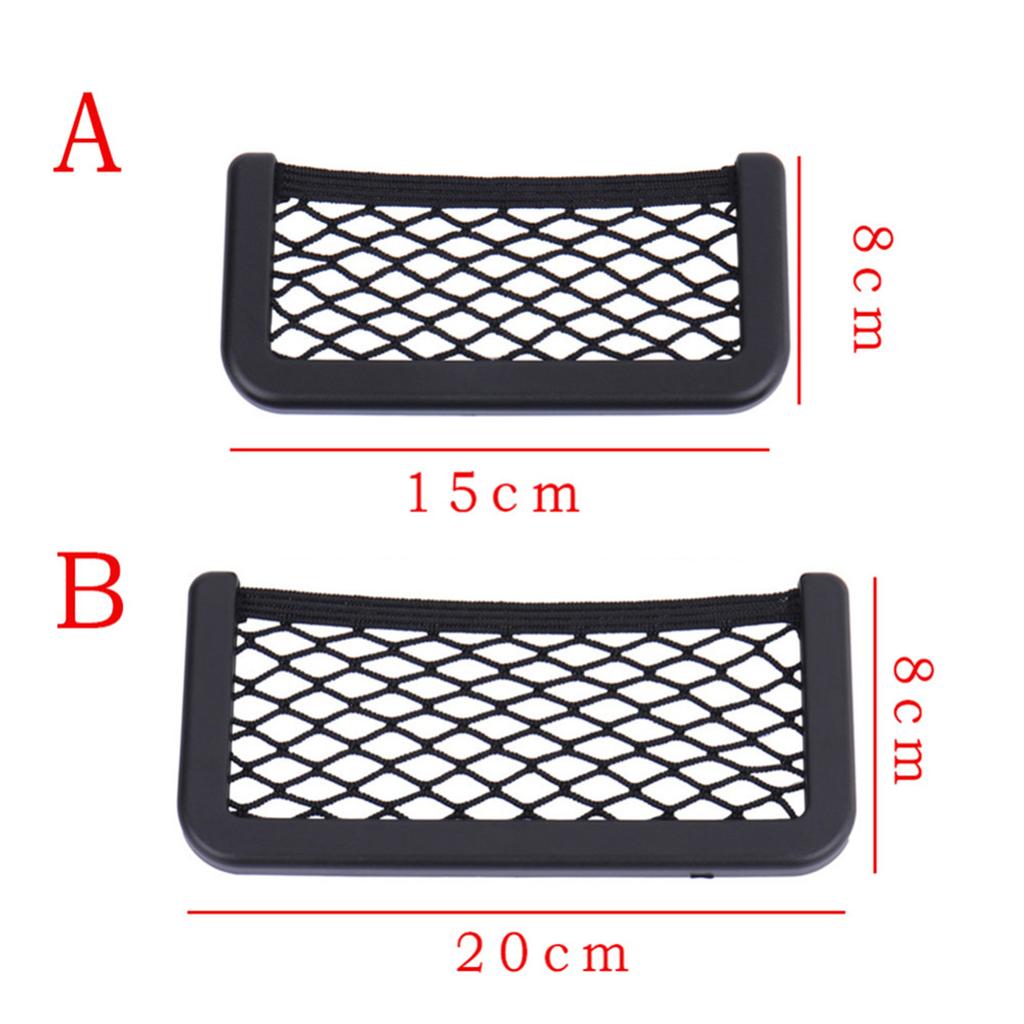 Car Net   Storage Bag Seat Side Back Storage Net Bag Phone Holder     1pcs