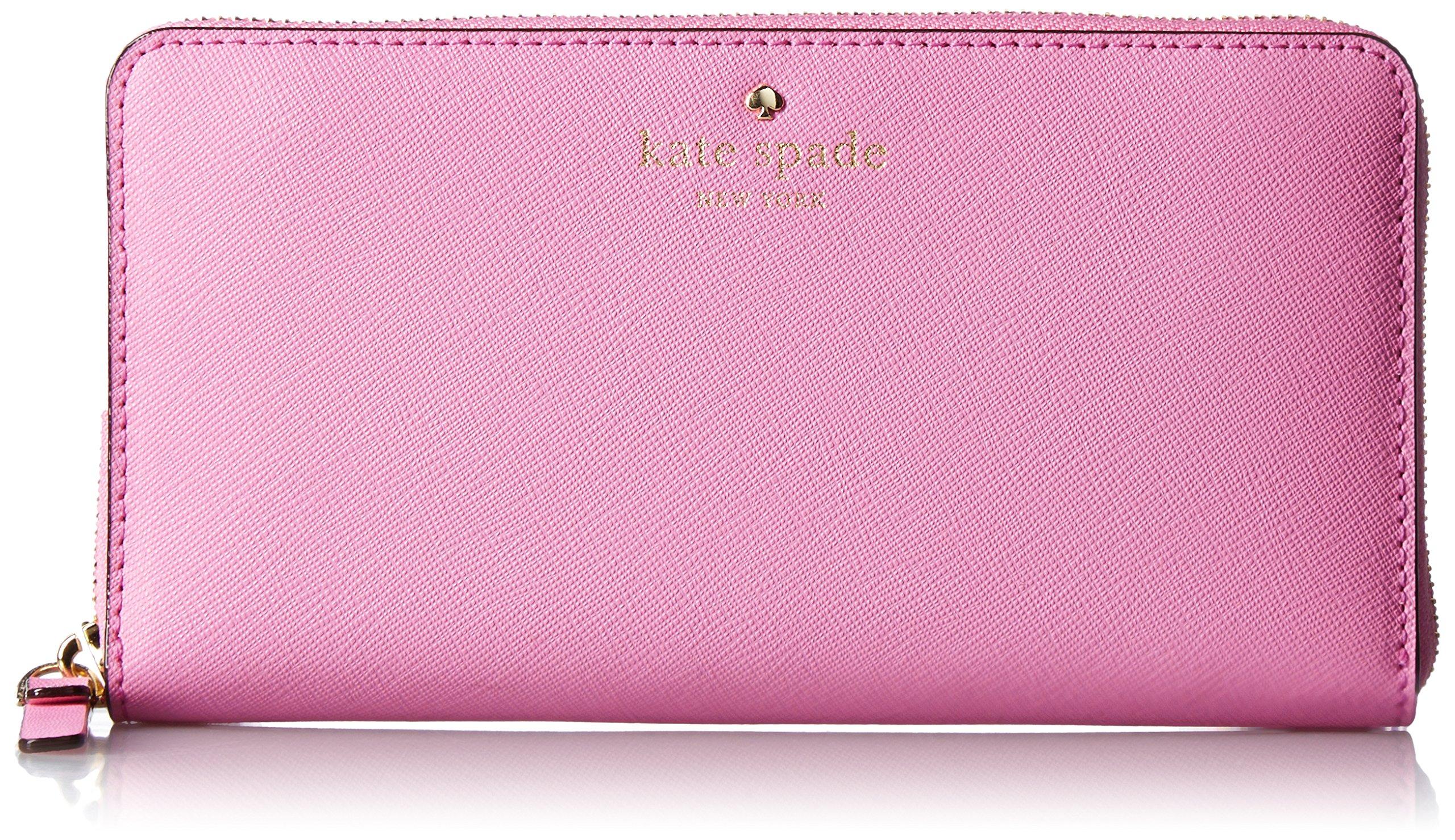 

Kate Spade Cedar Street Lacey Leather Zip-Around Long Wallet, Women s, PWRU3898, Pink Blush (679) [Used]