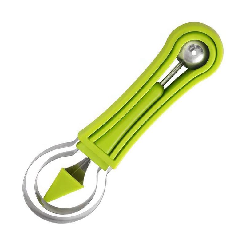 

Резак для арбуза, совок, нож для резьбы по фруктам, резак для фруктов, тарелка для фруктов, сепаратор мякоти, кухонные домашние гаджеты, инструменты зелёный