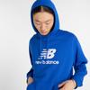 New Balance Men's Sport Essentials Stacked Logo Sweatshirt Hoodie (MT41501) BUM (Blue Gemstone) Size M