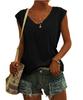 Damemote Ny Ensfarget Tank Top Sommer Bluser T-skjorte Uformell Loose Fit Basic skjorter Tank Tops
