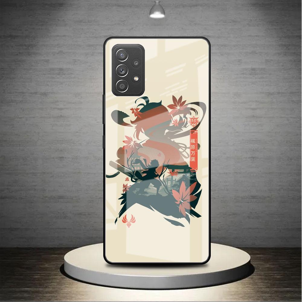 Anime Genshin Impact Niedliche Glashülle für Samsung Galaxy A52 A71 A50 A51 A70 A21s A31 A72 A10 A12 A30 A22 5G Handyhülle