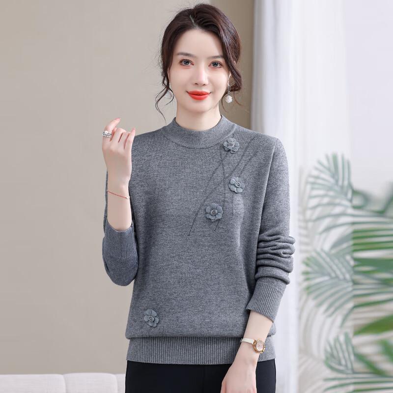 Fengxiao Women's Fleece Lined Mock Turtleneck Knitted Sweater