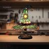 Witch Hat Lamp LED Night Light Soft Glow Battery Powered Handmade Gothic Wizard Hat Shape Light Bedside Lamp Decoration