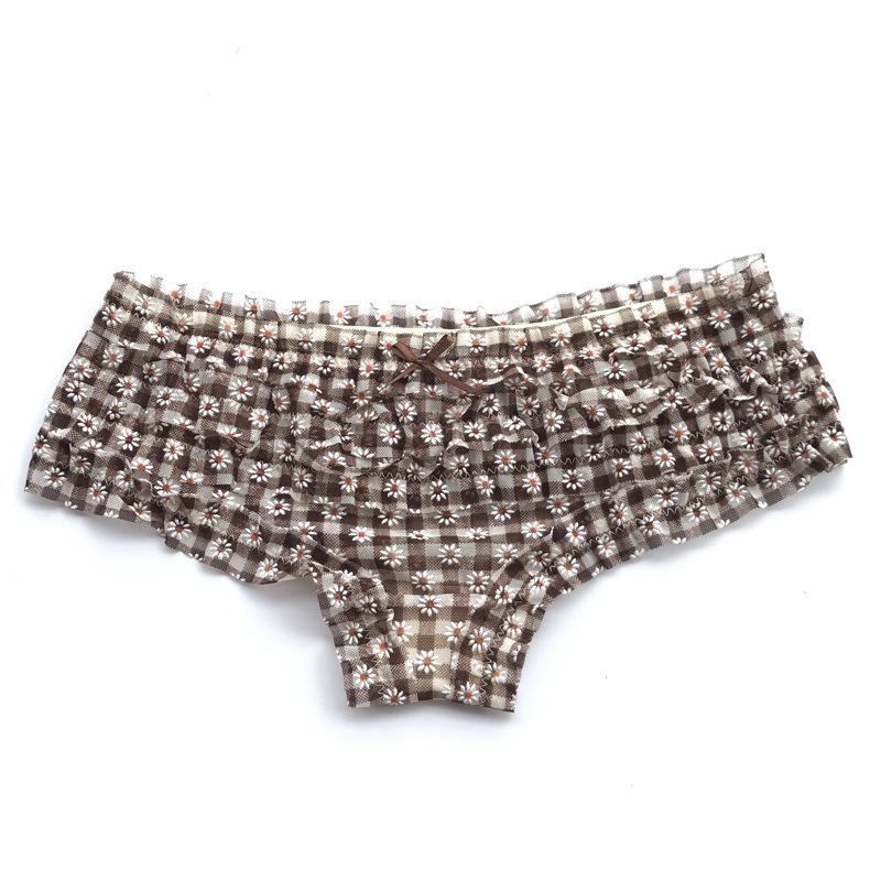 Culottes basses en dentelle résille élégantes: Lingerie pour femmes confortable, imprimée et transparente