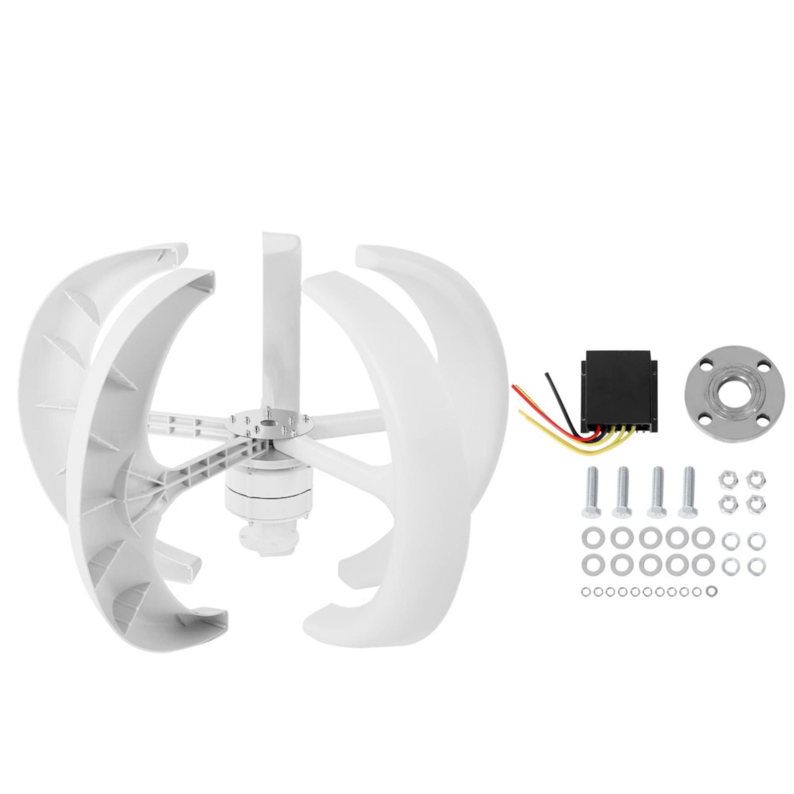 

600 Вт DC12V Ветряная турбина Вертикальный ветрогенератор Комплект Оборудование для производства электроэнергии Красный белый