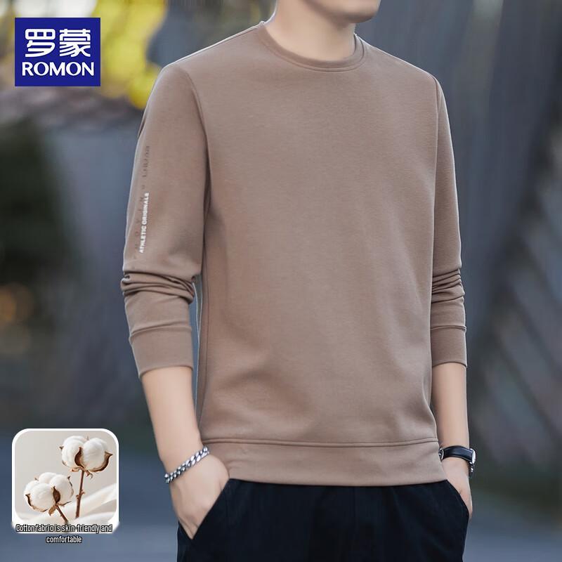 

ROMON Men s Round Neck Cotton Blend Sweatshirt L