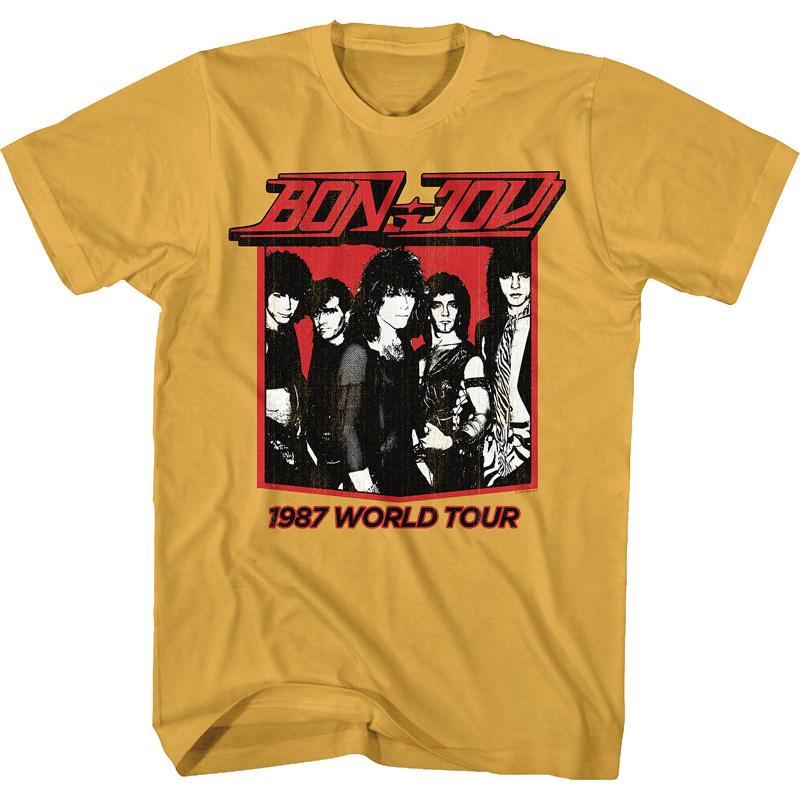 Metal Bon Jovi Rock Band Casual TShirt Mens and Womens Luxury Band Brand