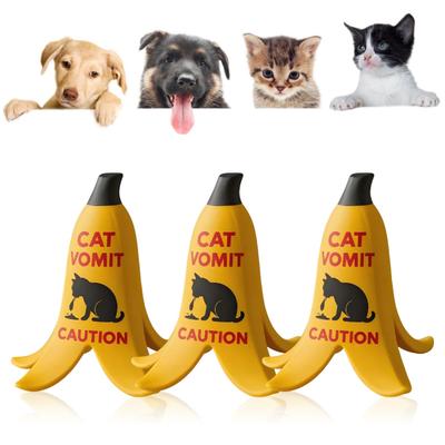 1/2/3Pcs Cat Vomit Caution Sign Banana Peel Cat Vomit Warning Sign Home
