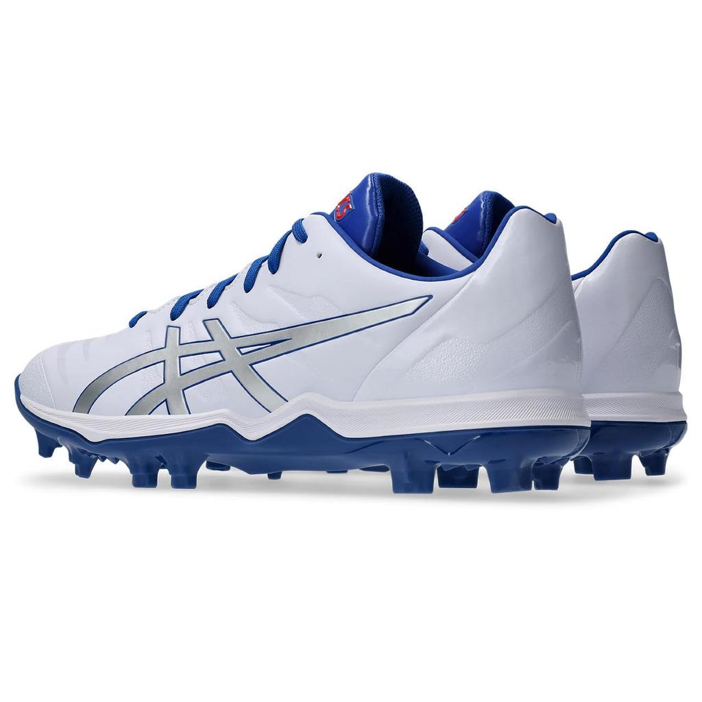 Asics GOLDSTAGE FANG Baseball Shoes 1121A067 Size 106 Cm Men's (White/Pure Silver) 26.5 2.5E