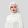 Solid Color Chiffon Hijab Elegant Turban Headscarf Soft Rose Embroidered Shawl  Prayer