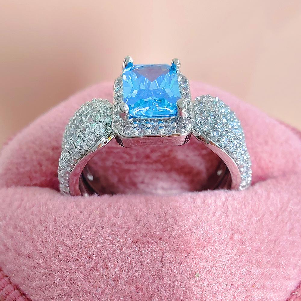 Luxurious Multicolor Wedding Engagement Ring (r8413) - European & American Design