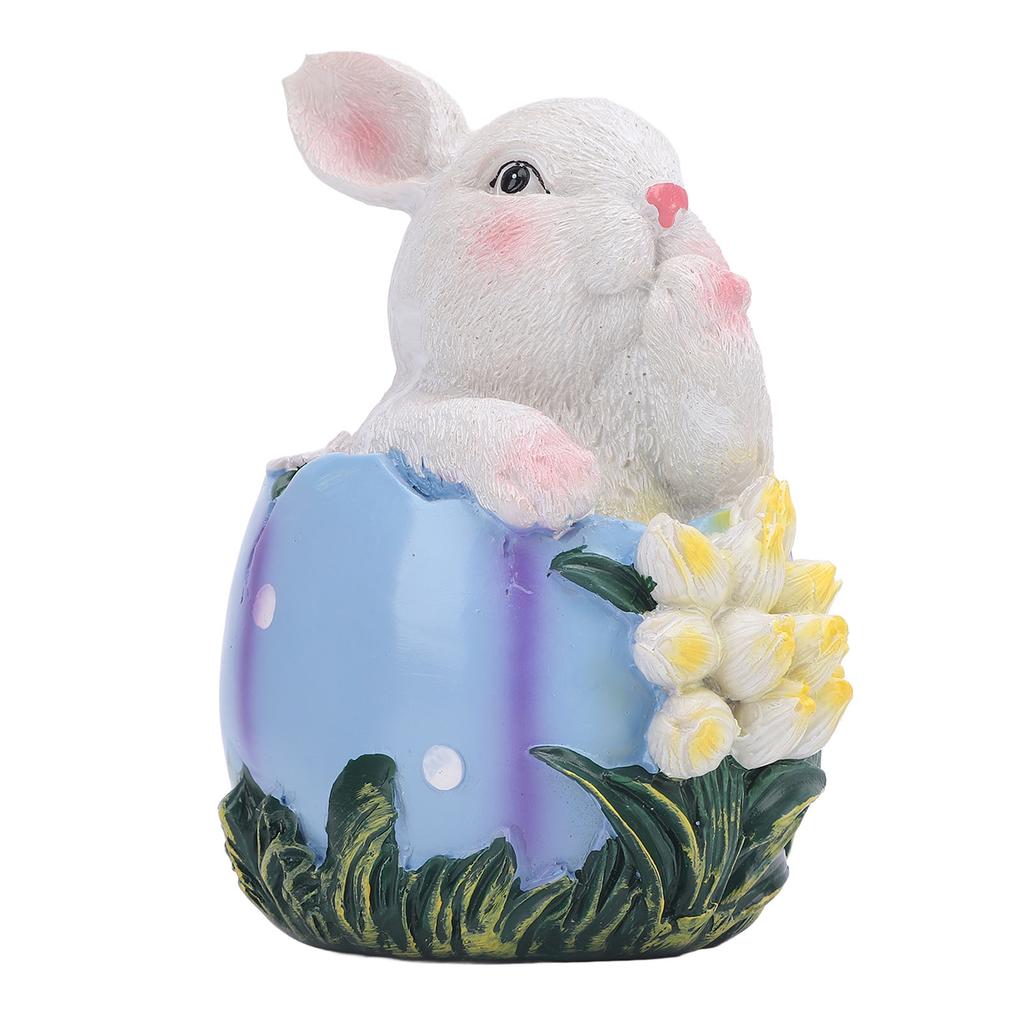 Easter Bunny Statue Exquisite Decorative Easy to Maintain Easter Egg   Decor for Garden Yard Home