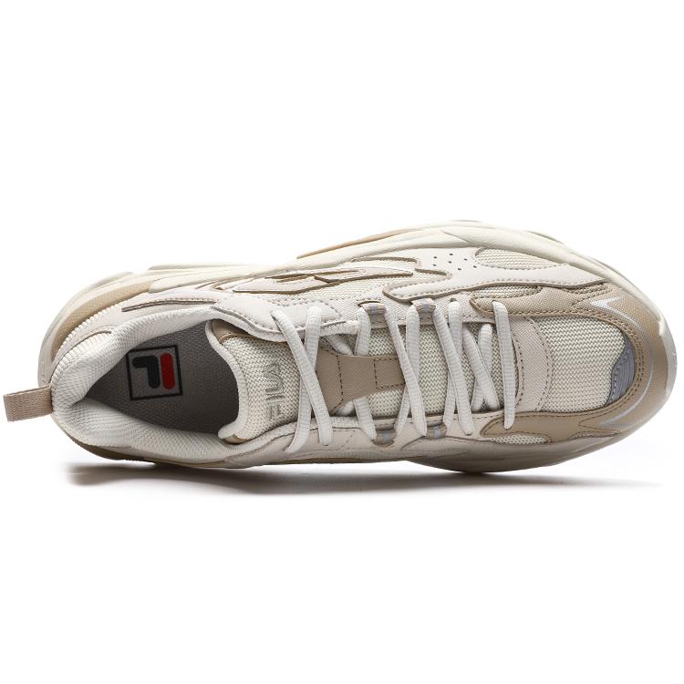 FILA Y2K Textile, Synthetic Leather Low top Casual Shoes Men's Yellow Brown F12M312103FGB