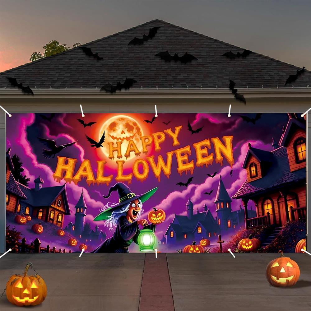 2D airplane [ ] 1 piece 2D Halloween garage decoration banner