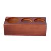 3‑Slots Wood Coffee Tamper Holder Portafilter Storage Stand Tamping Station   Coffee Color