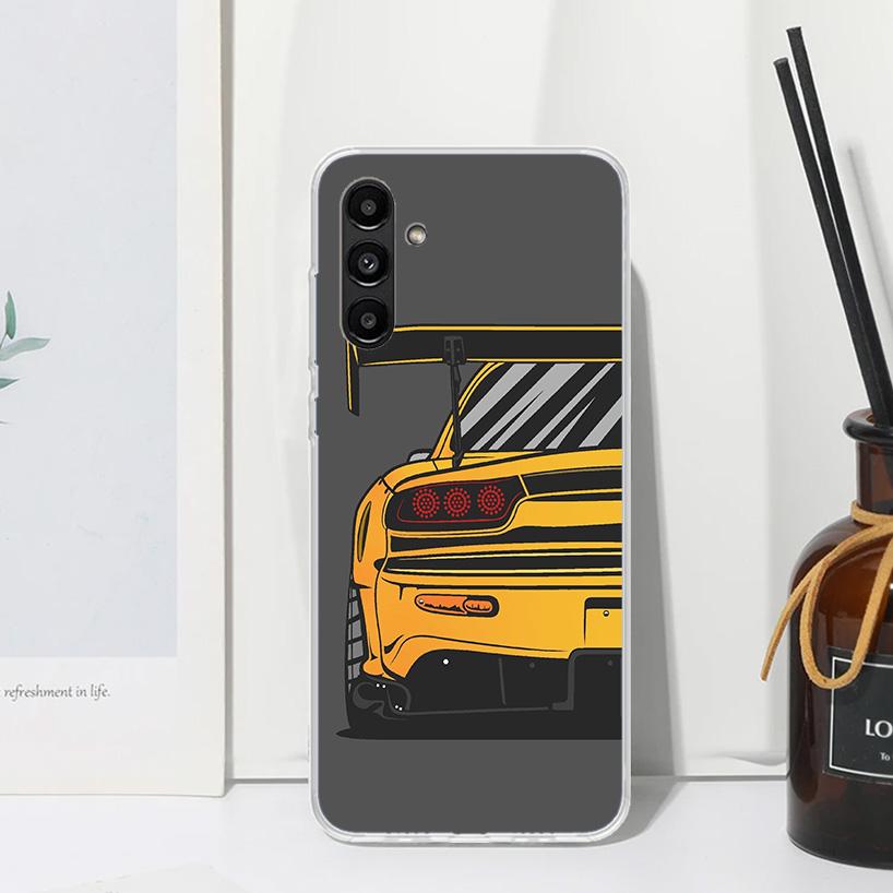 Japan JDM Sports Cars Comic Phone Case For Samsung Galaxy A17 A37 A57 A16 A26 A36 A56 A15 A25 A35 A55 A14 A24 A34 A54 A13 A23 A3
