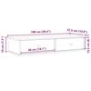 VidaXL Wall Shelf and Drawers White 100x37.5x19cm Engineered Wood 859959