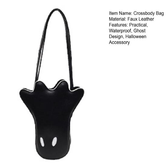 Ghost Crossbody Bag Waterproof Shoulder Bag Crossbody Purse with Adjustable Strap for Women Men Halloween Daily Outings