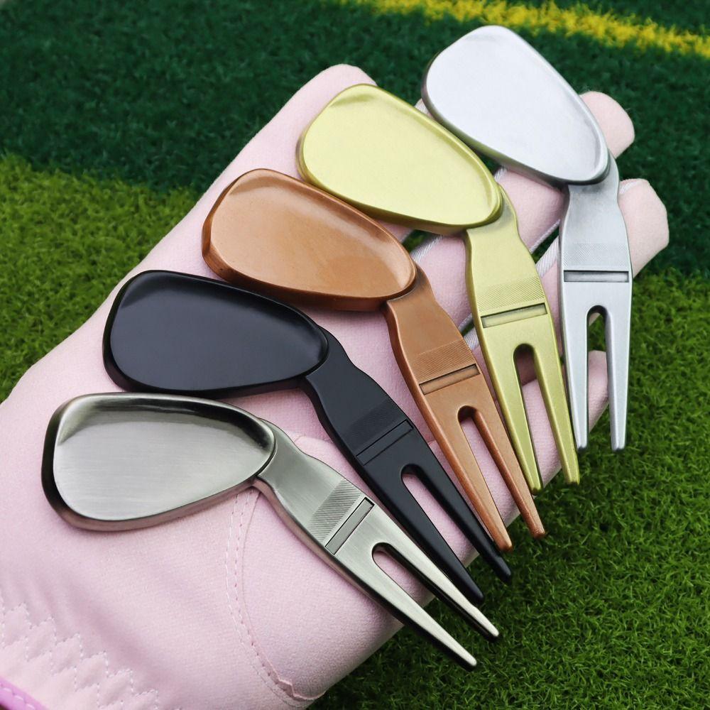 Magnetic Golf Ball Fork Spacecraft Divot Fork Golf Accessories Golf Ball Marker  Bottle Opener