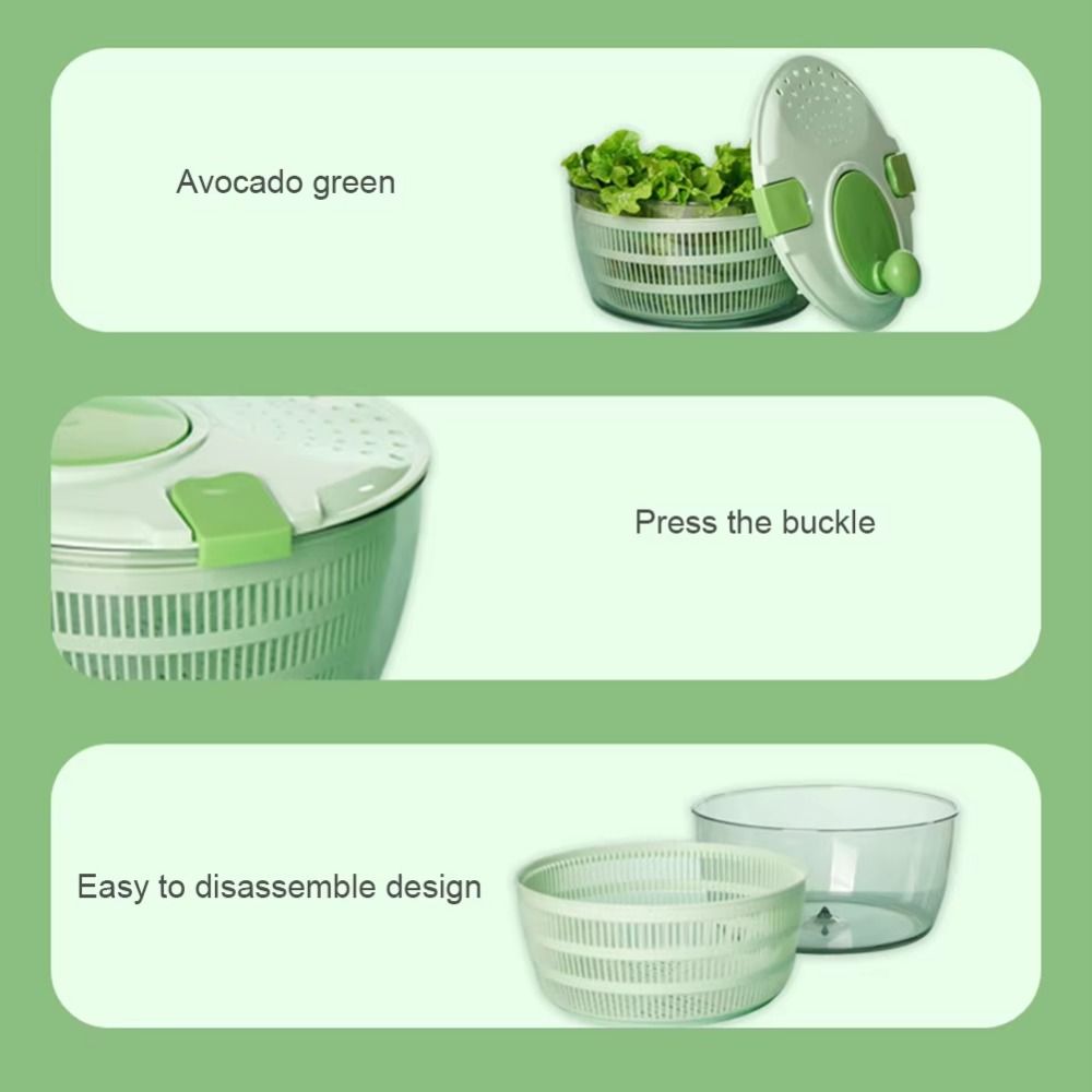 2 in 1 Vegetable Fruit Dryer Large Capacity Fruits Drain Basket  Kitchen Use