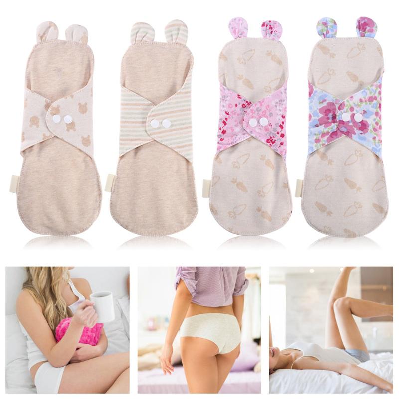 Buy 4 Types 250mm Reusable Organic Cotton Menstrual Pads Wahable Day