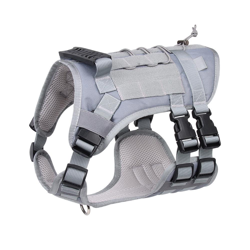 

Tactical Waterproof Vest for Medium & Large Dogs - Outdoor Dog Harness S (20-40 jin) серый