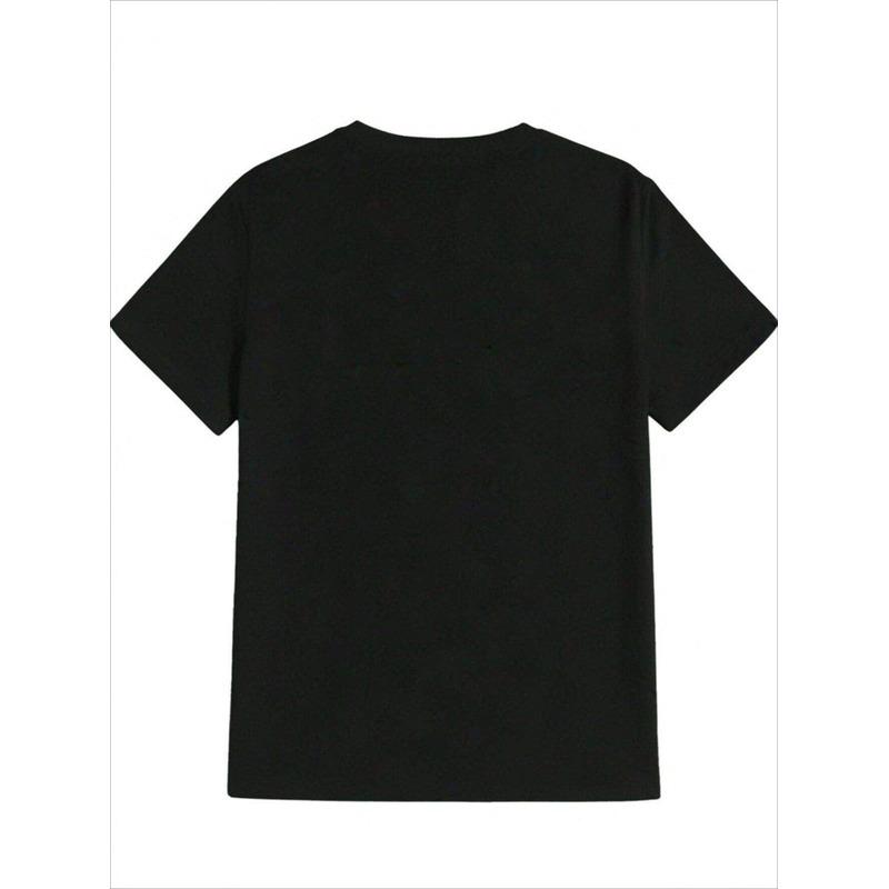 1pc RAW Graphic Men's T-Shirt 100% Cotton Crew Neck Short Sleeve Tee with RAW Logo Print, Slight Stretch Knit Fabric, Solid Color Casual Casual