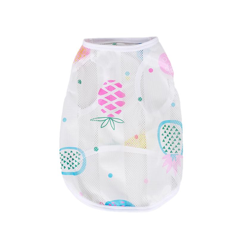 

Домашний жилет на подтяжках для маленьких собак, летняя одежда для щенков, охлаждающий жилет для кошек, мультяшный узор, одежда для чихуахуа, костюм, наряд XS