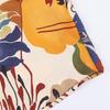 European Style Silk Satin Print Long Sleeve Shirt for Women