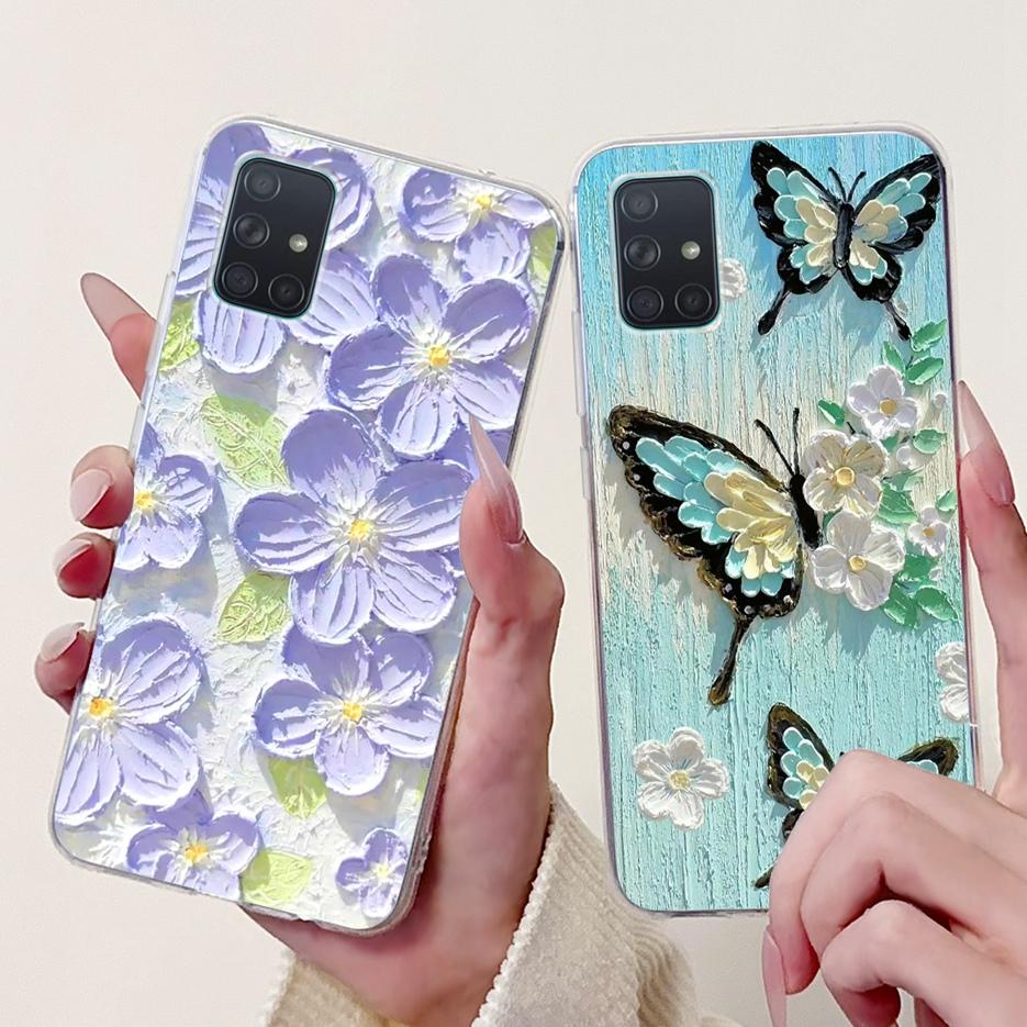For Samsung Galaxy A31 A51 A71 Case A315F A515F A715F New Luxury Painted Cover Soft Silicone Case For Samsung A51 A 31 71 Fundas