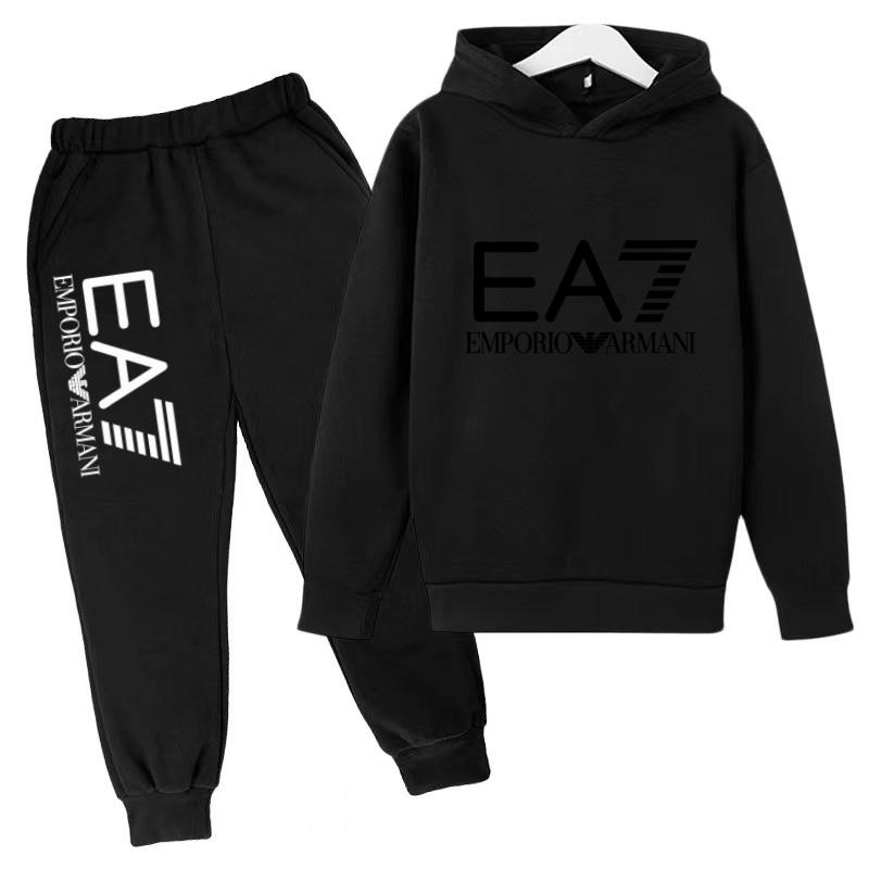 Kids Autumn Winter Hoodie Boy Girl 3-12Yrs Letter Print Clothing Casual Top+Trousers 2P Child Gift Brand Sports Coat Jogging Set