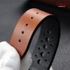 Breathable Cowhide Watch Band Oil Wax Genuine Leather Bracelet Quick Release 20mm 22mm Straps Black Brown Red Wristband for Men