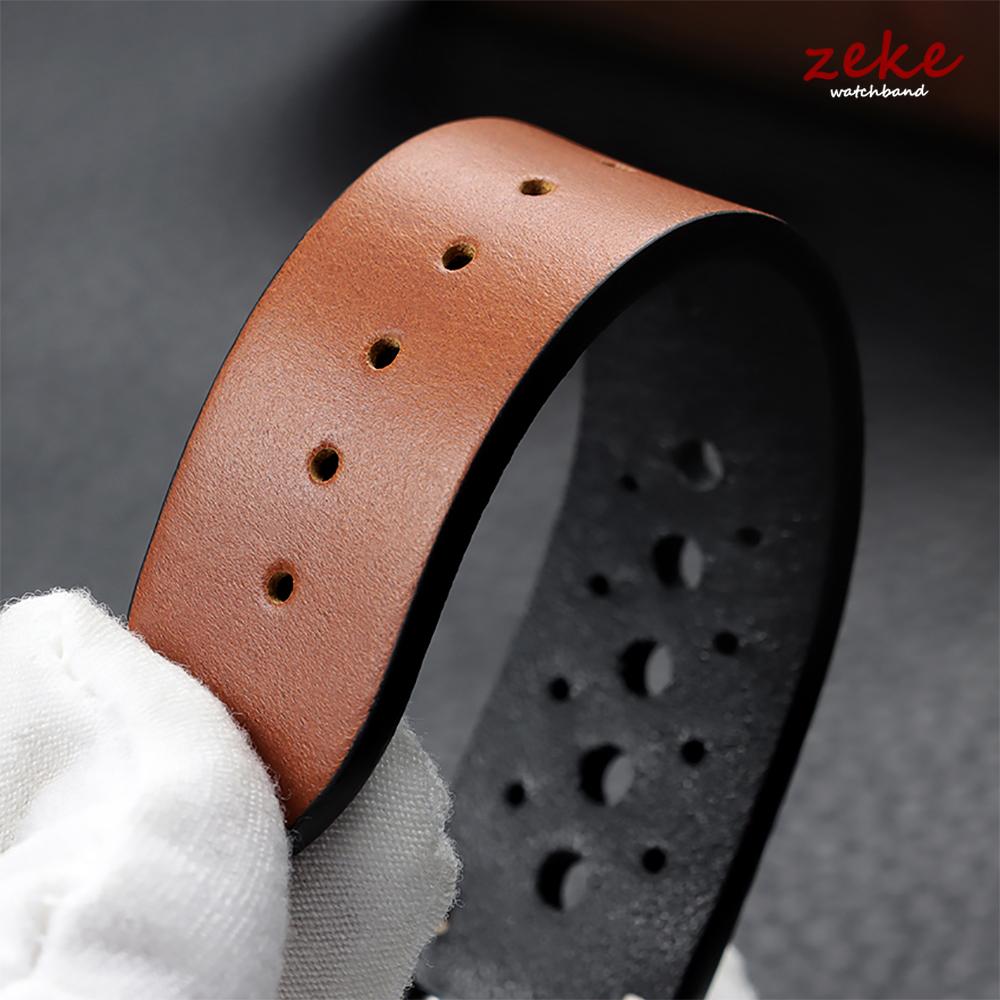 Breathable Cowhide Watch Band Oil Wax Genuine Leather Bracelet Quick Release 20mm 22mm Straps Black Brown Red Wristband for Men