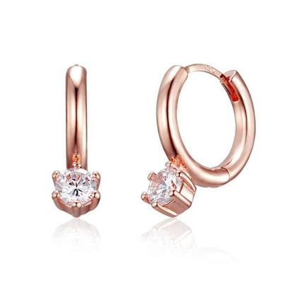 [ELLE Jewelry] 14K Basic Cubic Point One-Touch Earrings ELGPEE554