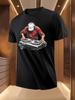 DJ Graphic - Lightweight Breathable Tee with Back DJ Spinning Records Design T-shirt