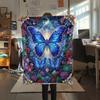 1PC 3D Butterfly Print Flannel Blanket, High quality All Seasons, Home Decor, Warmth and Comfort, Perfect for Christmas Gifts