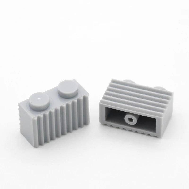 

Non-Toxic 100G/151Pcs 2877 1X2 Corrugated Building Block Moc Loose Parts Compatible With Bricks Diy Children S Gift Assembly Toy 100g--151PCS