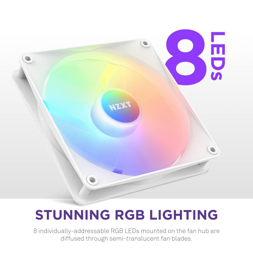 F140 RGB CORE TWIN PACK RGB Lighting Controller PC Case Fan FN1926 & [White] RF-C14DF-W1