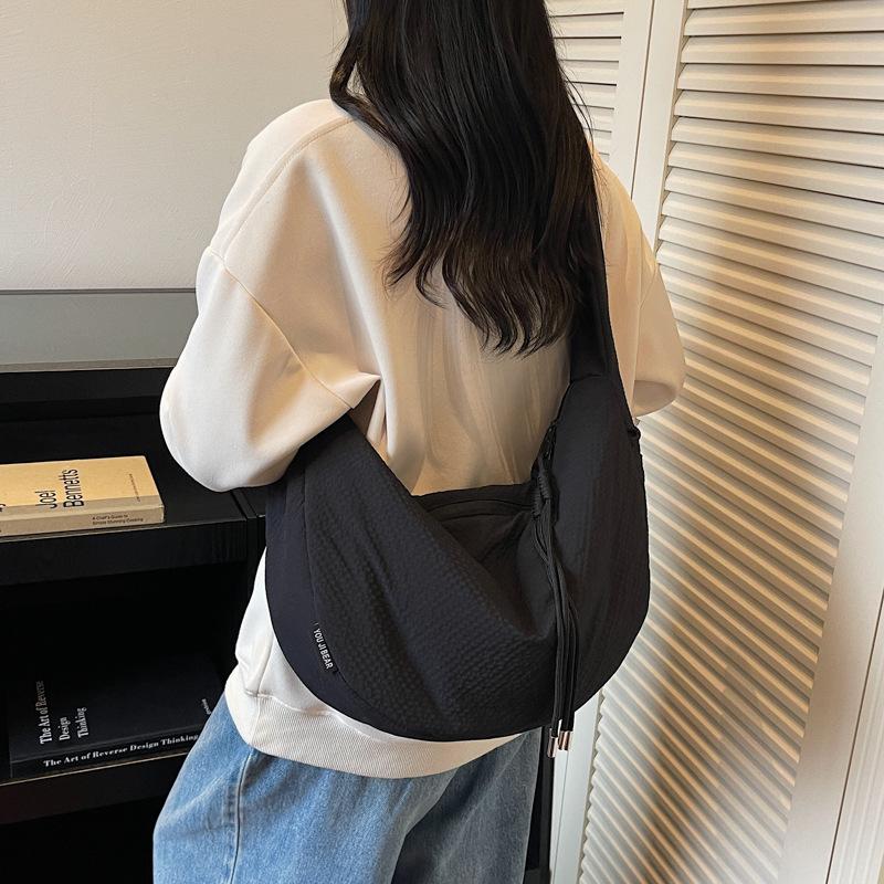 Effen Kleur Schoudertas Dames Lichtgewicht Grote Capaciteit Crossbody Tas