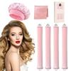 6pcs/set High Elasticity Silk Satin Hair Curling Iron Set Combination No Heat Damage Cross-Border Large Wave Sleep Cap Hair Accessories