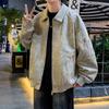Men's Autumn & Winter Suede Plush Bomber Jacket - Loose Fit, Plus Size, Hong Kong Style