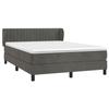 3127608 vidaXL Divan Bed and Mattress Dark Grey 140x190cm Velvet