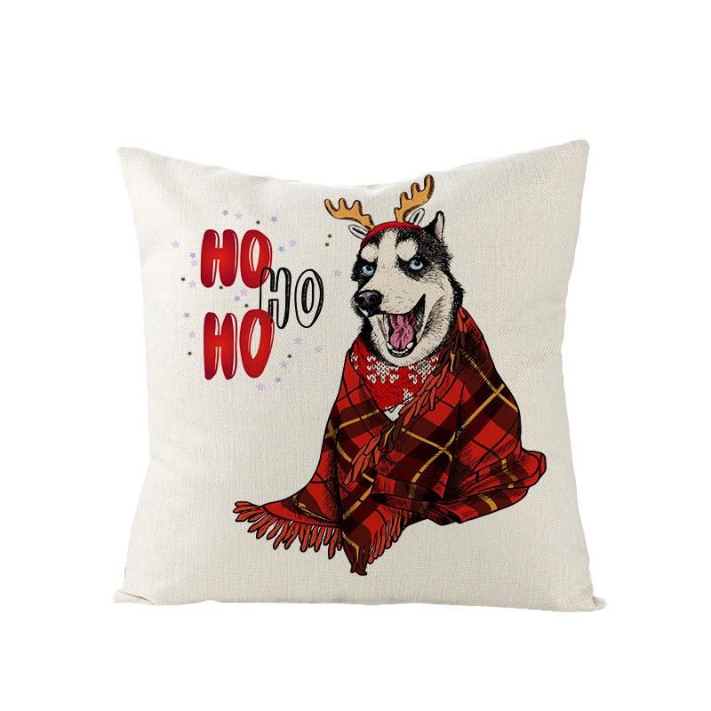 Nordic Polyester Pillow Cover New Christmas Cushion Cover Cartoon Print Series Pillow Cover Home