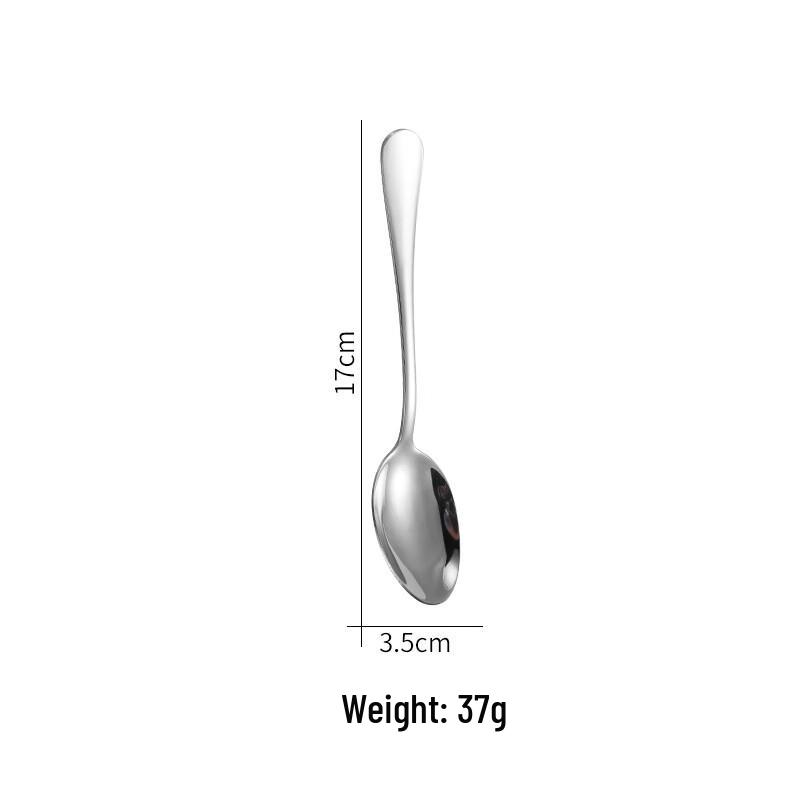 

ZISIZ Korean Style Thickened Stainless Steel Pointed Soup Spoon (15-pack)