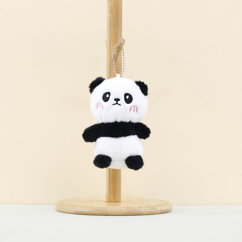 Delightful Panda Plush Doll Keyring Cute Cartoon Animal Toy 12cm Soft Design