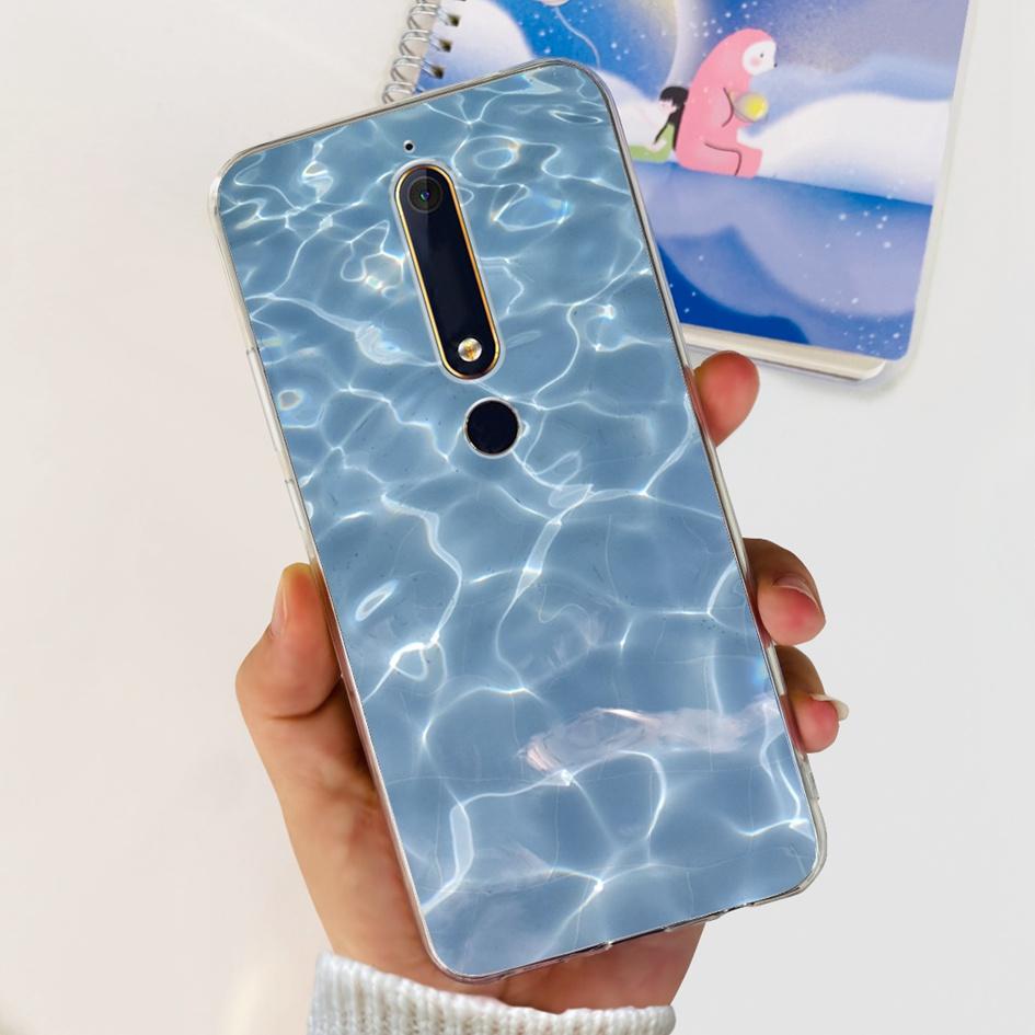 For Nokia 6 2018 Case Fashion Flower Soft Silicone Bumper For Nokia 6.1 Cover TA-1043 TA-1045 TA-1054 TA-1050 TA-1068 Phone Case