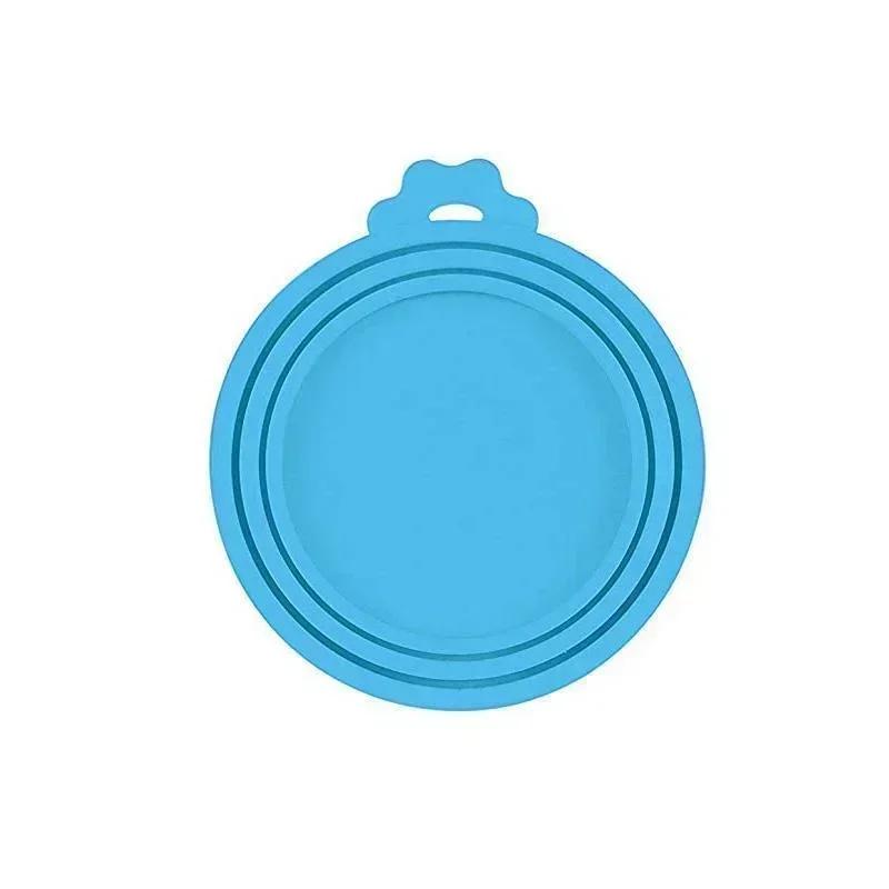 1 Pcs Reusable 3 In 1 Pet Food Can Silicone Cover Dogs Cats Storage Tin Cap Lid Seal Cover Pet Supplies For 8.5cm/7.5cm/6.5cm